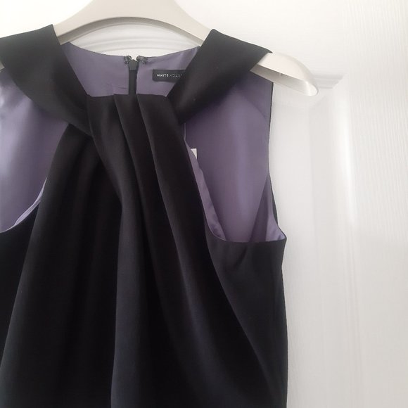 SOLD NWT White House Black Market Houndstooth Sheath Dress with Twixt Neckline - Picture 7 of 15